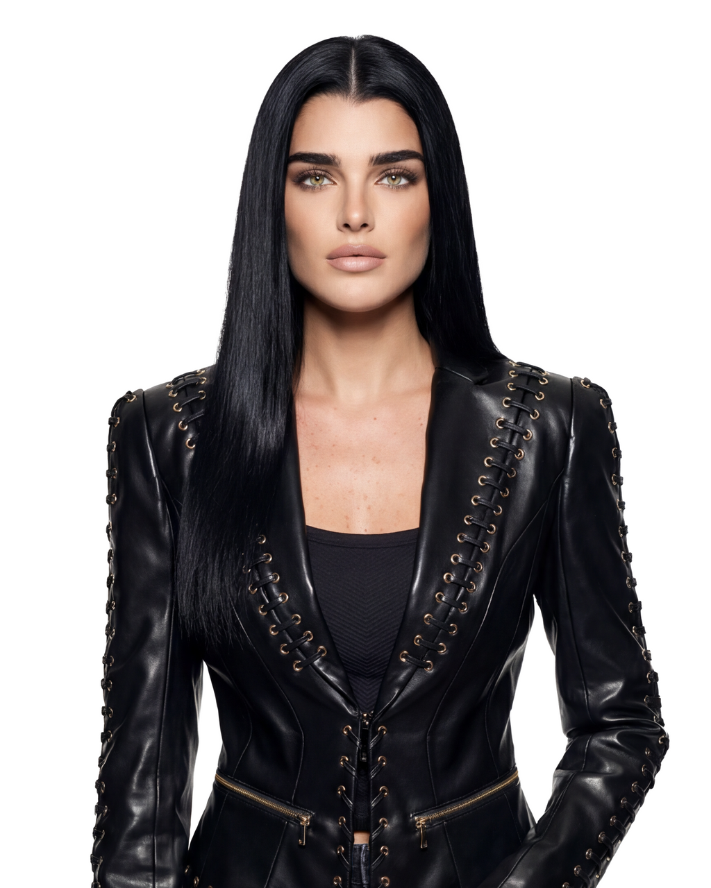 Laced Leather Jacket