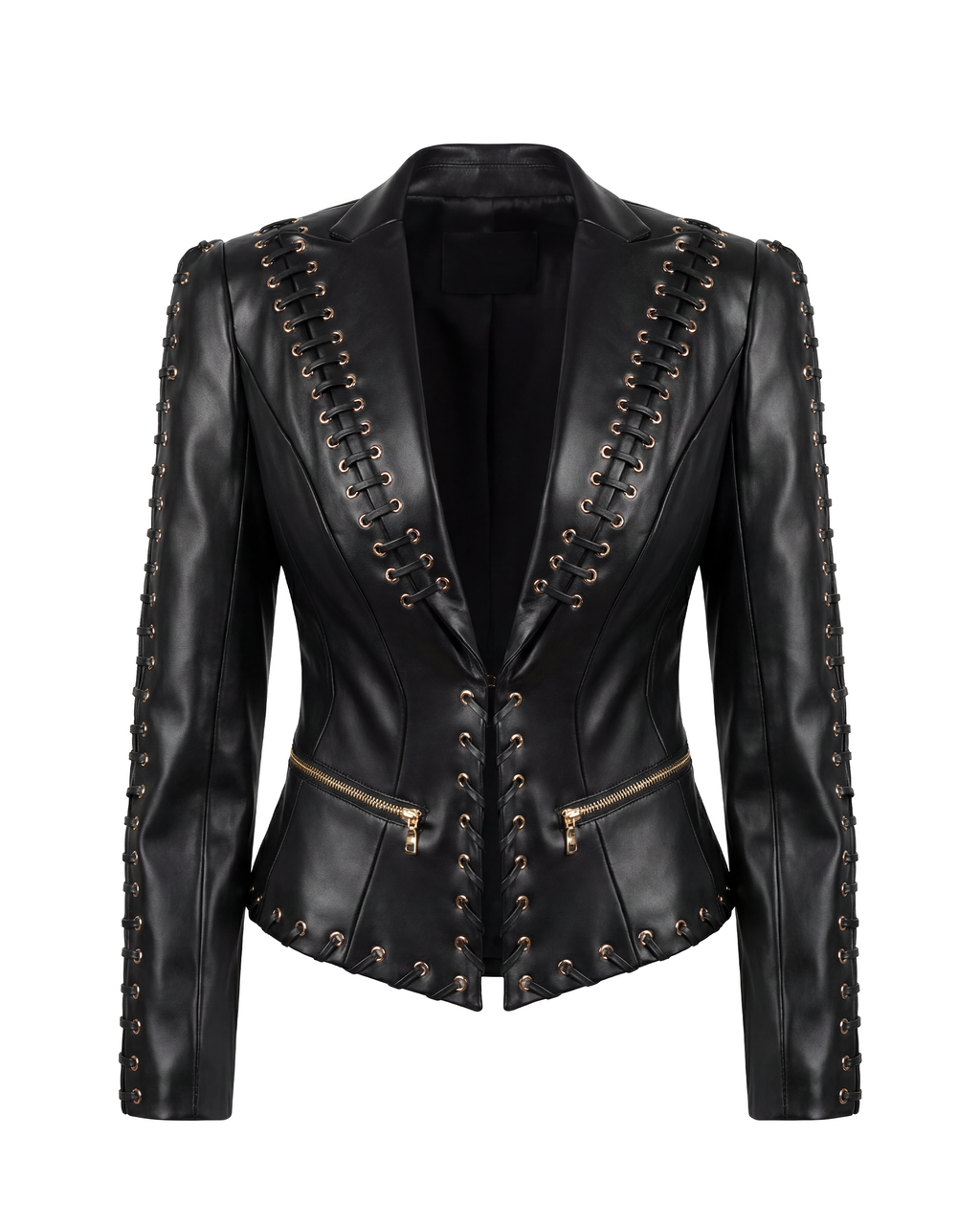 Laced Leather Jacket