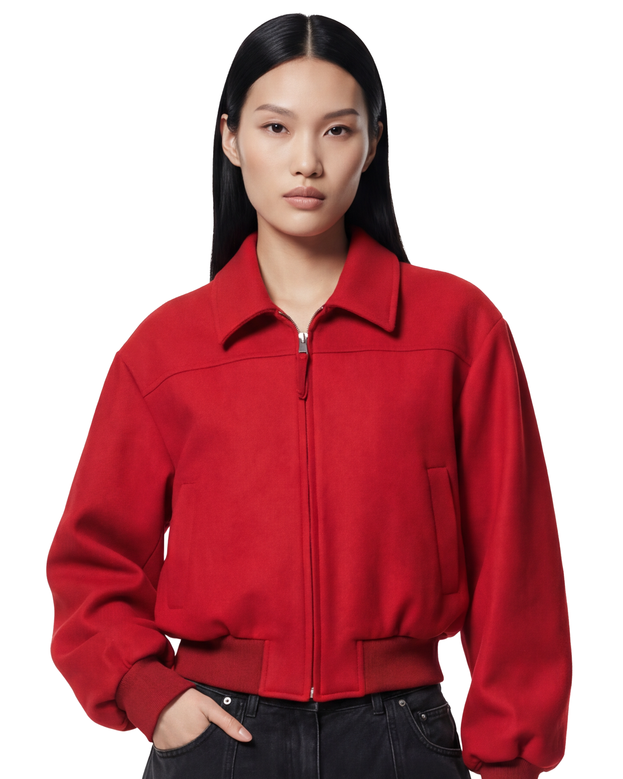 Red Bomber Jacket